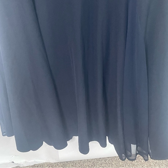 Marina floor length formal gown with embellished collar & flowy bottom Size 10 - Picture 6 of 16